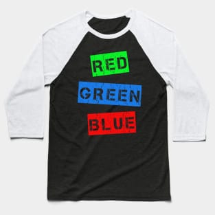 Fake Colors Red Green Blue Baseball T-Shirt